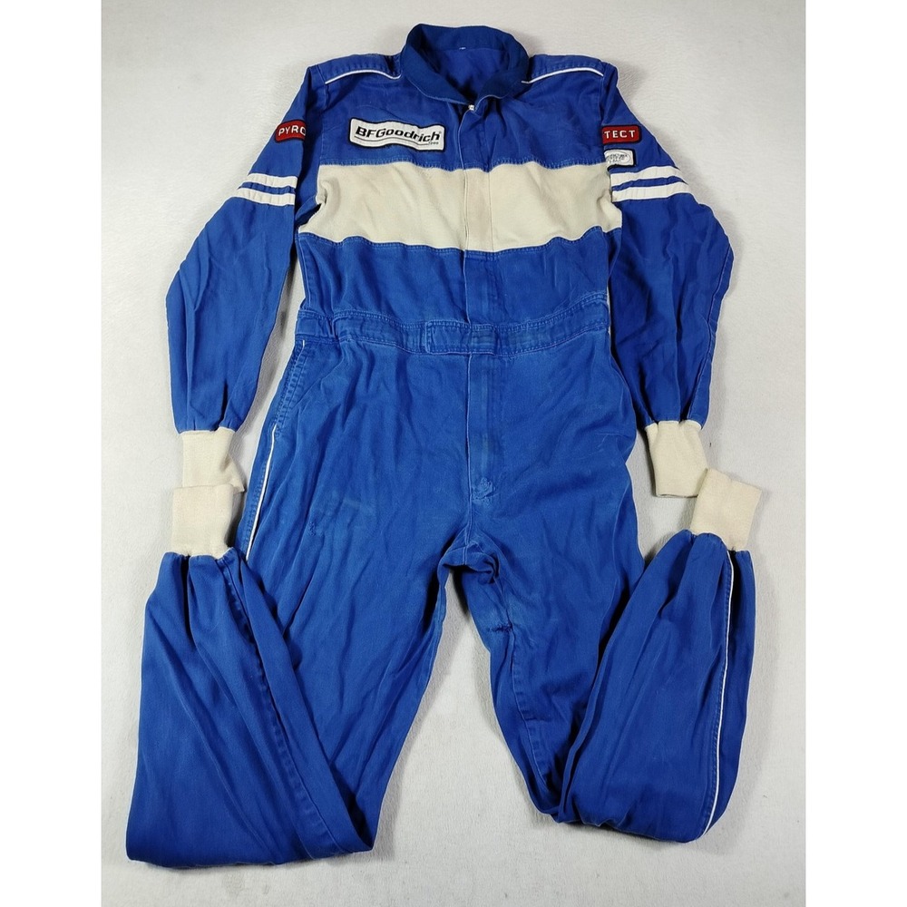 Vintage Pyrotect Racing Suit Mens Medium Blue BFGoodrich SFI 3-2A/1 Fire Suit